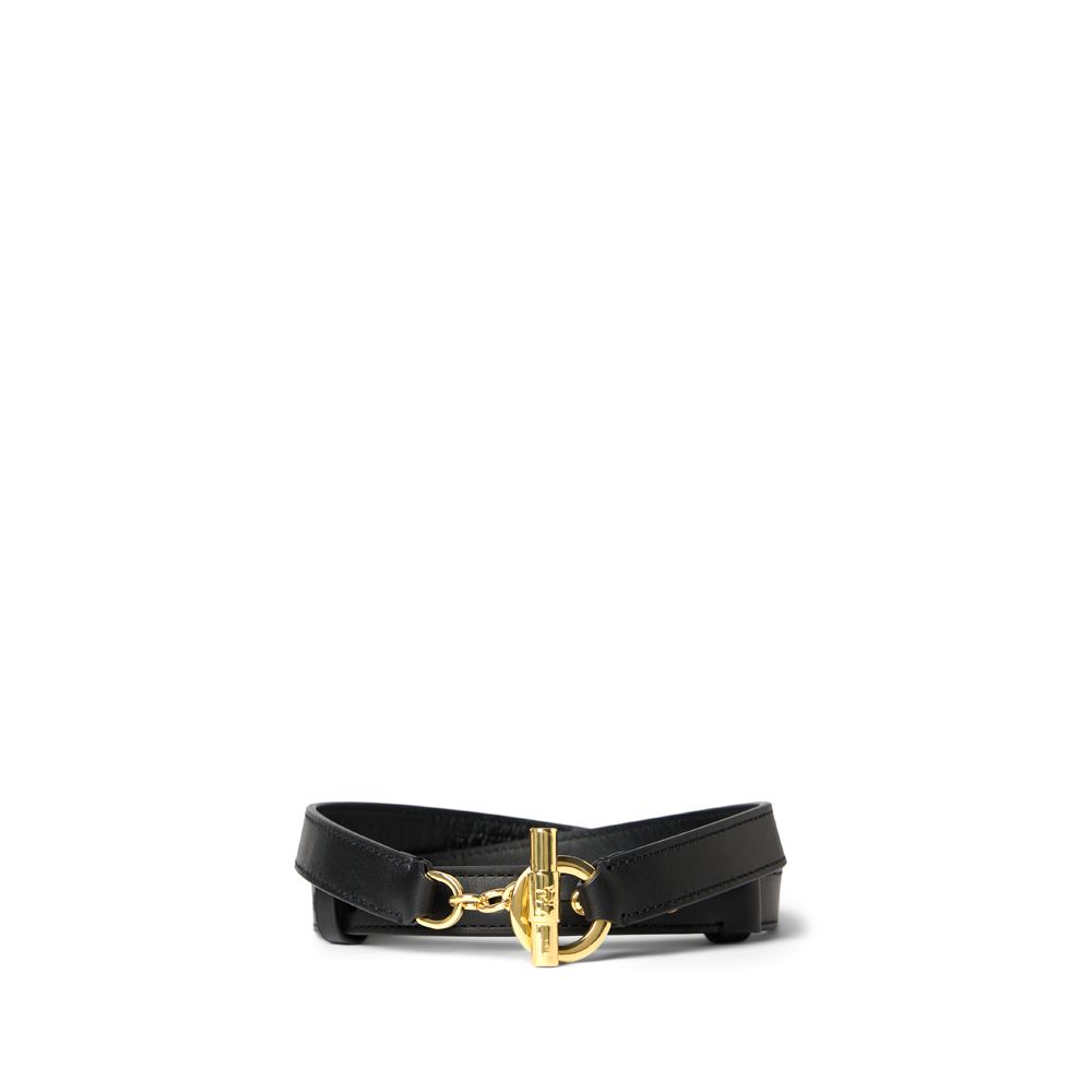 Lauren Ralph Lauren Skinny Leather Belt | Black