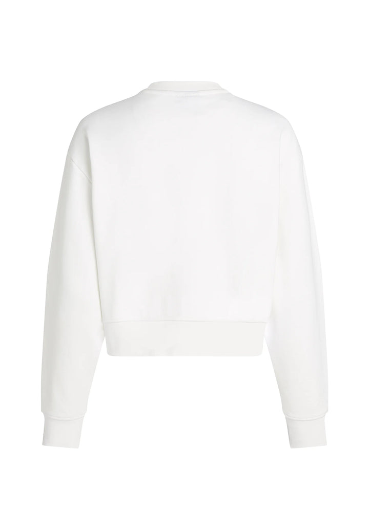 Karl Lagerfeld Monogram Logo Sweatshirt in Regular Fit | Egret