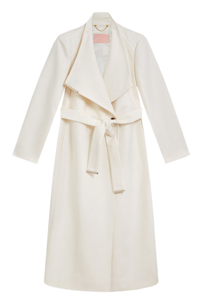 Ted Baker Rosell Long Length Wool Wrap Coat | Ivory