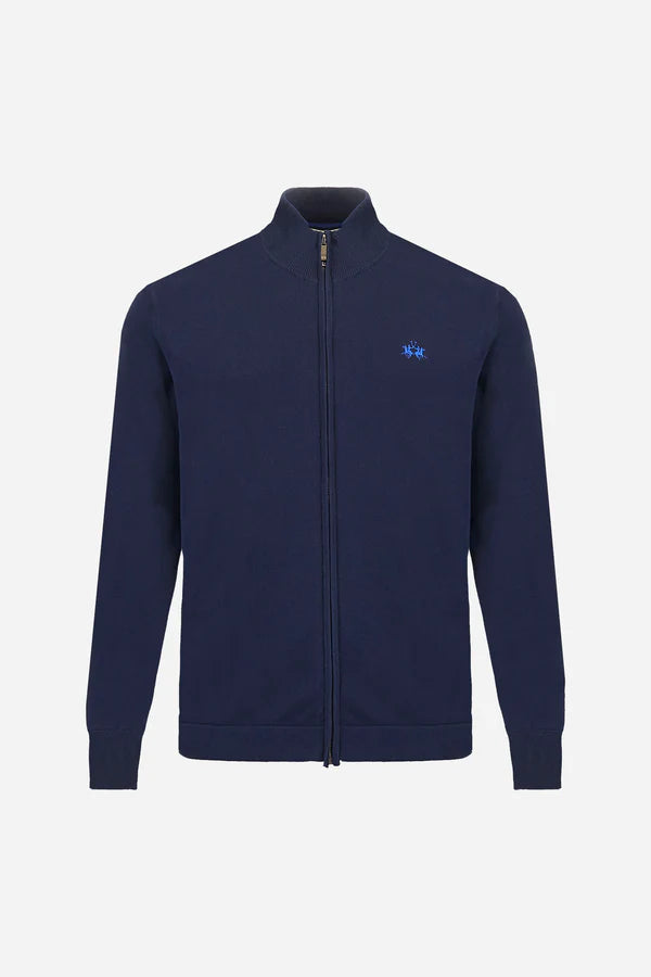 La Martina Regular Fit Jumper in Cotton - Yochanan | Navy