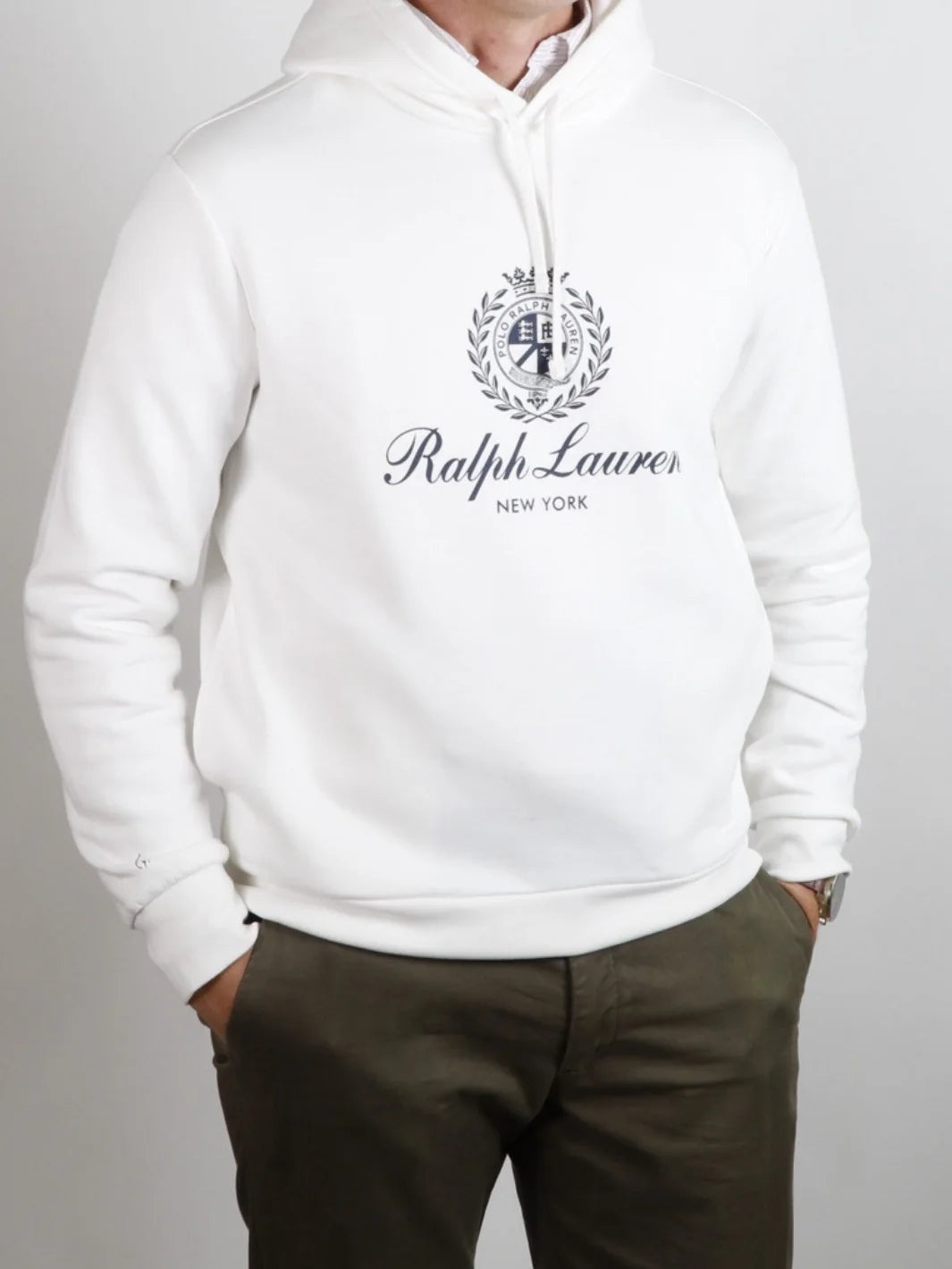 Ralph Lauren Sweatshirt with Graphic Fleece | White