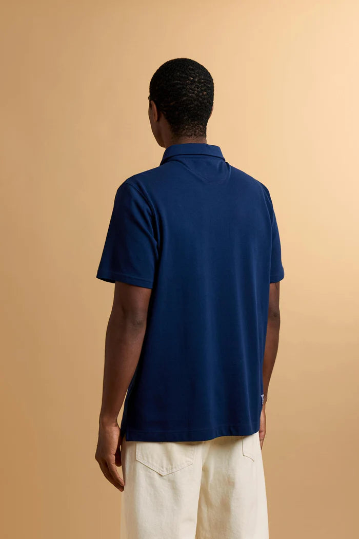 La Martina Herren-Polohemd mit kurzen Ärmeln „Italia“ | Marineblau