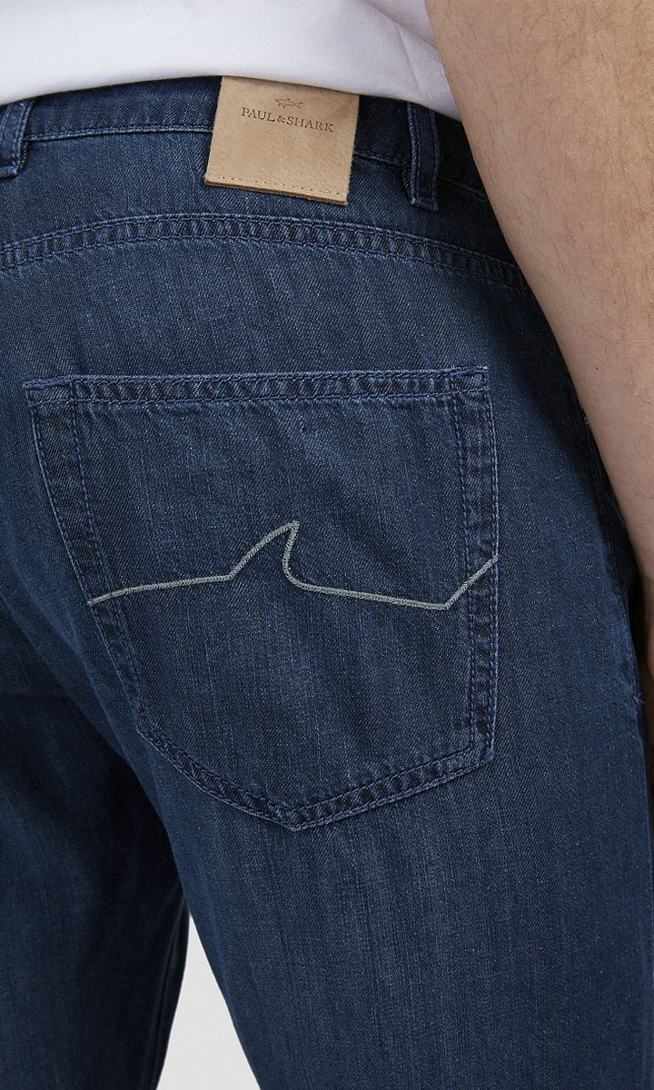 Paul &amp; Shark Varese XSoft Giza Cotton 牛仔裤 | 蓝色 – 其他视图 4