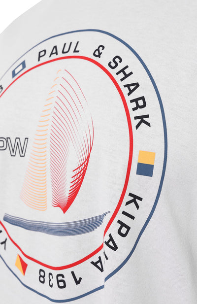 Paul & Shark Βαμβακερό T-Shirt Kipawa | Λευκό
