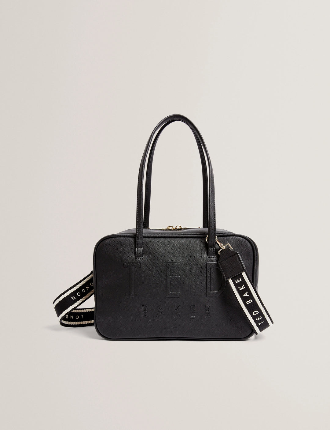 Ted Baker Launia Webbing Detail Non Leather Shoulder Bag | Black