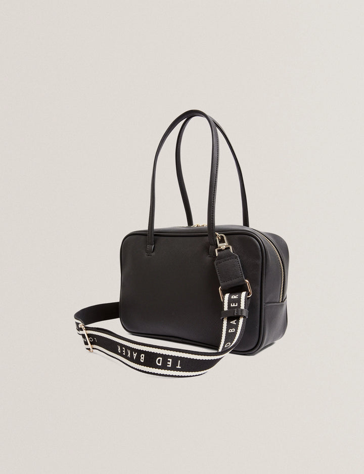 Ted Baker Launia Webbing Detail Non Leather Shoulder Bag | Black