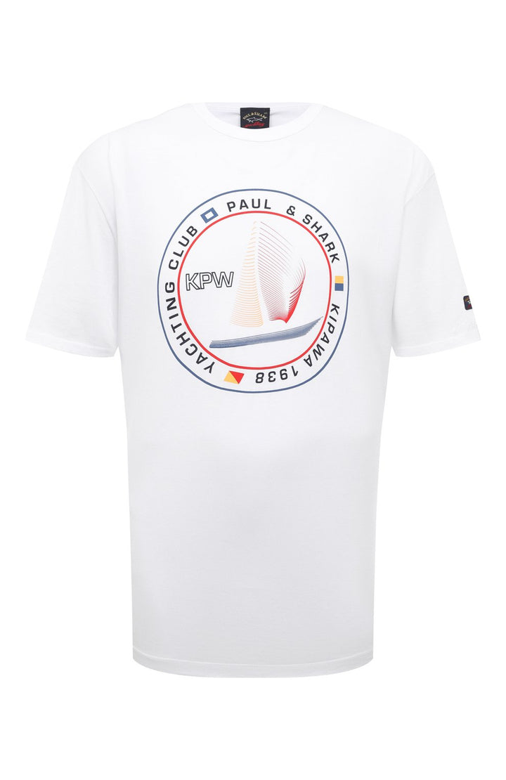 Paul & Shark Βαμβακερό T-Shirt Kipawa | Λευκό