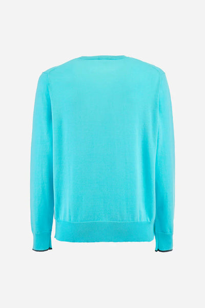 La Martina Regular Fit Jumper in Cotton - Yousef | Turquoise