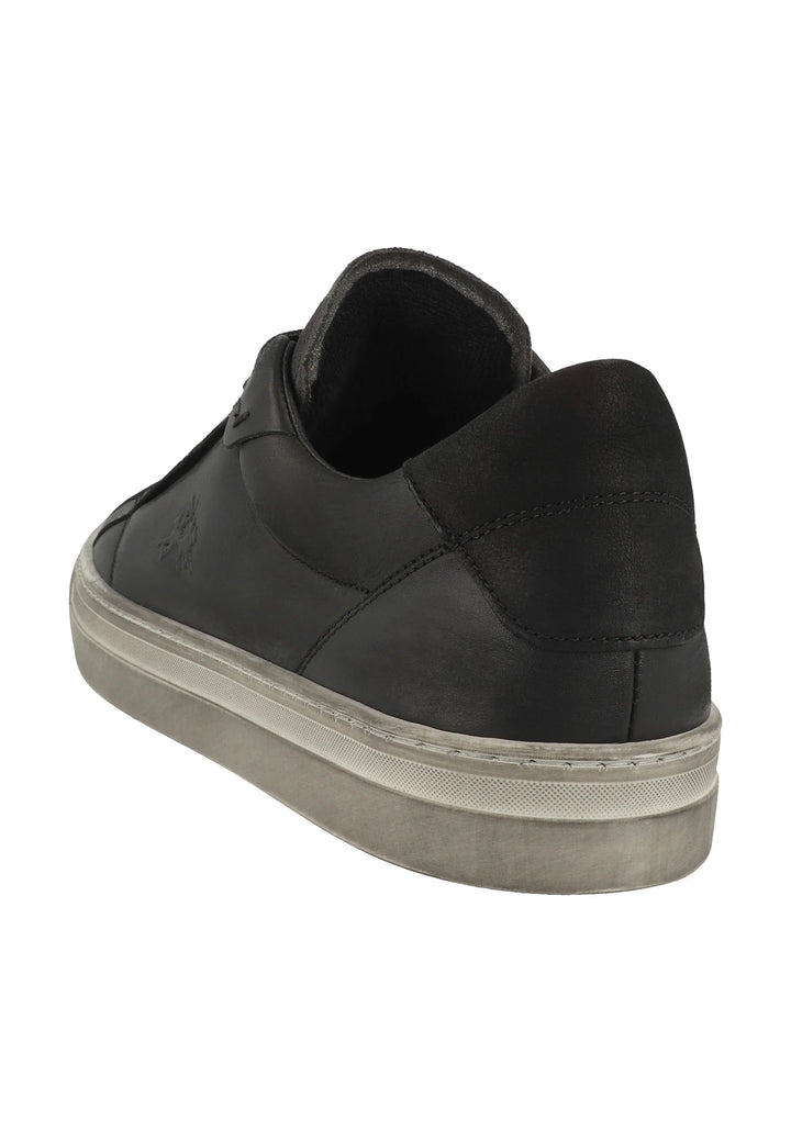 La Martina Zapatilla de hombre en piel - LM Core | Negro