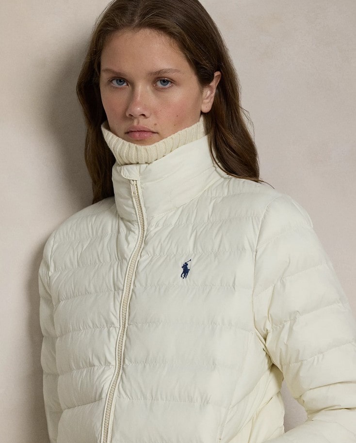 Ralph Lauren Quilted Water Resistant Packable Jacket | Estate Cream