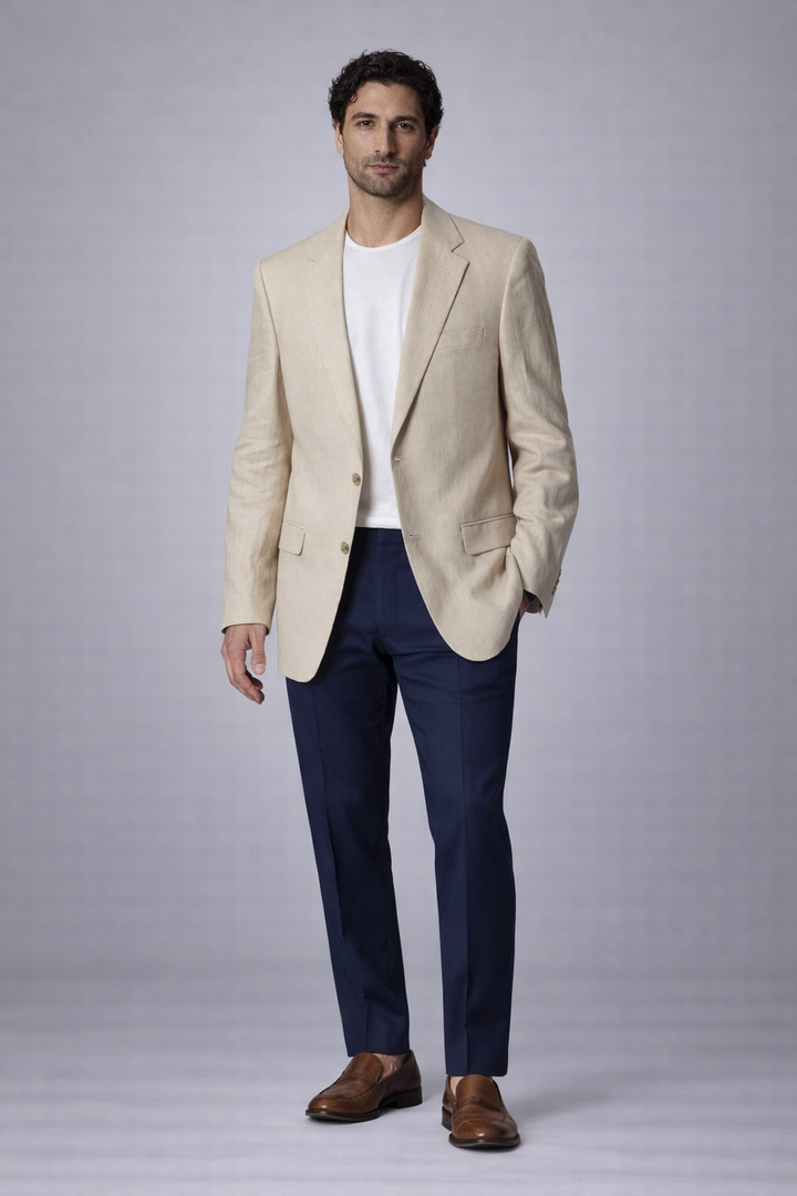 Veste Eduard Dressler en lin | BEIGE