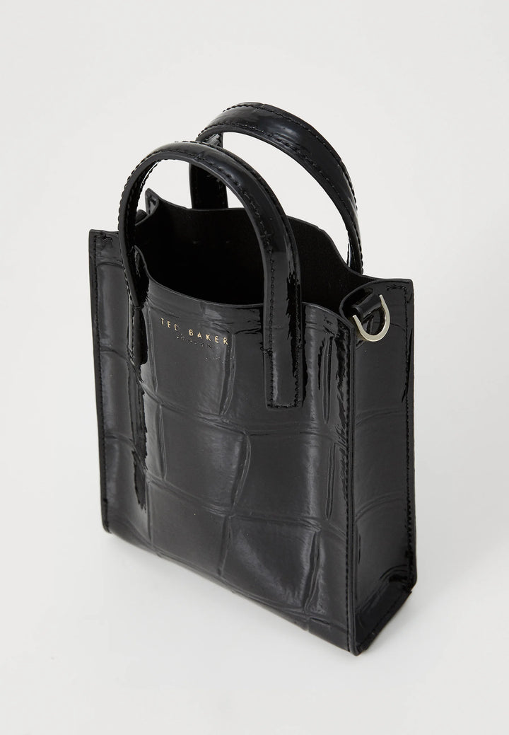Ted Baker Viienna Croc Effect Mini Icon Bag | Black