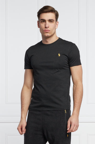 Ralph Lauren Custom Slim Fit Yellow Pony T-Shirt | Black