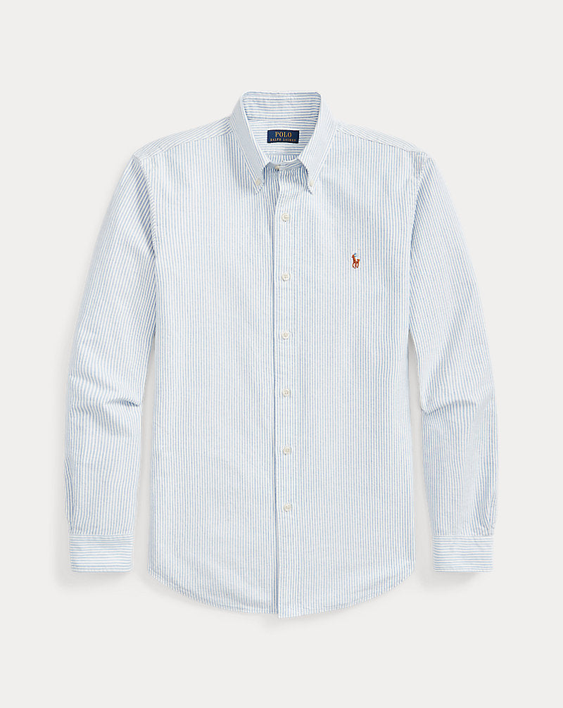 Ριγέ πουκάμισο Oxford Custom Fit Ralph Lauren | Μπλε/Λευκό ριγέ, όψη 1