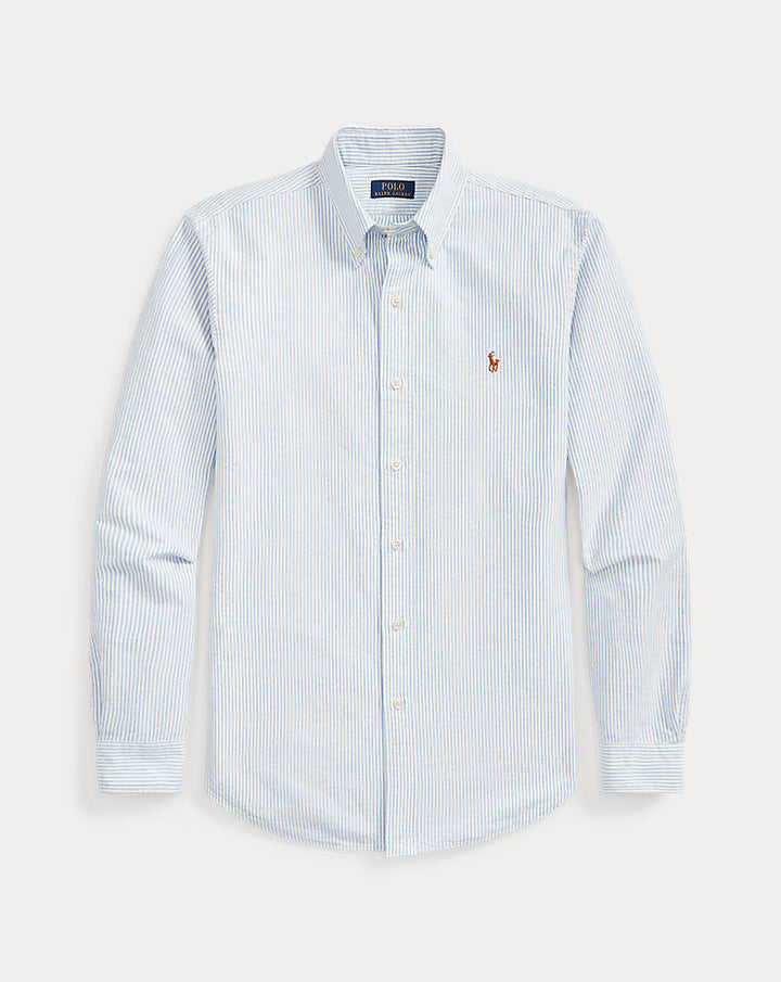 Ριγέ πουκάμισο Oxford Custom Fit Ralph Lauren | Μπλε/Λευκό ριγέ, όψη 1