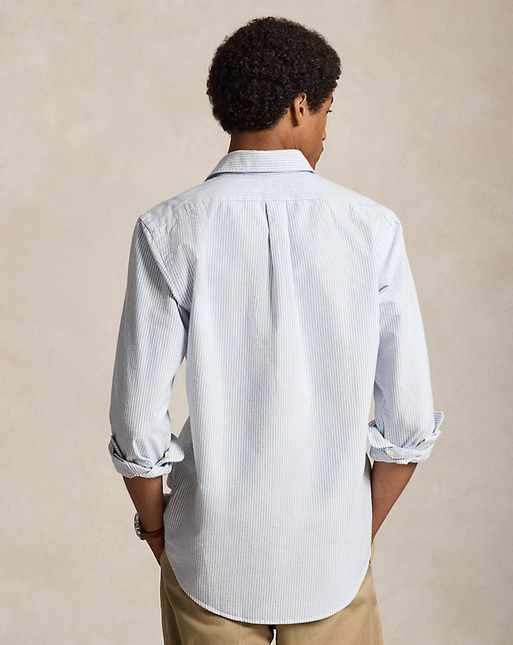 Ριγέ πουκάμισο Oxford Custom Fit Ralph Lauren | Μπλε/Λευκό ριγέ, όψη 1