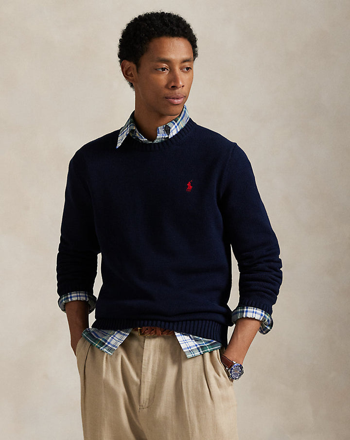 Baumwollpullover mit Rundhalsausschnitt Ralph Lauren | Hunter Navy, Ansicht 1