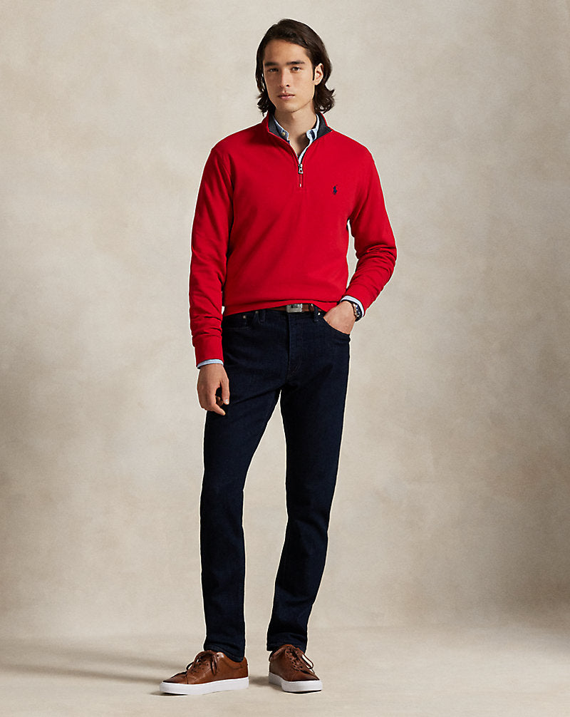 Luxury Jersey Pullover mit Viertelreißverschluss Ralph Lauren | RL 2000 Red, Ansicht 2