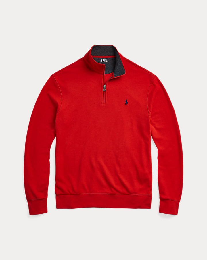 Luxury Jersey Pullover mit Viertelreißverschluss Ralph Lauren | RL 2000 Red, Ansicht 1