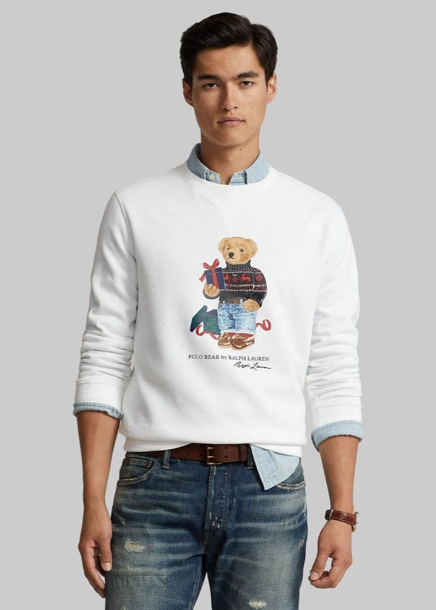 Ralph Lauren Φλις Φούτερ με Αρκουδάκι | Λευκό