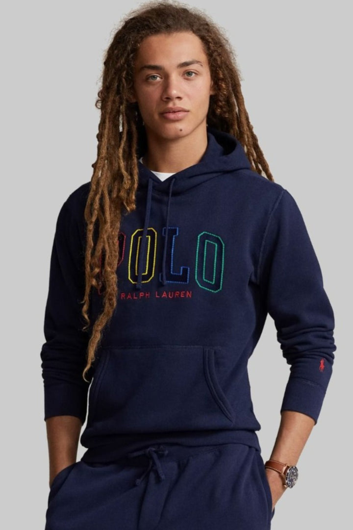Ralph Lauren Polo Φούτερ με Πολύχρωμο Λογότυπο | Σκούρο Μπλε