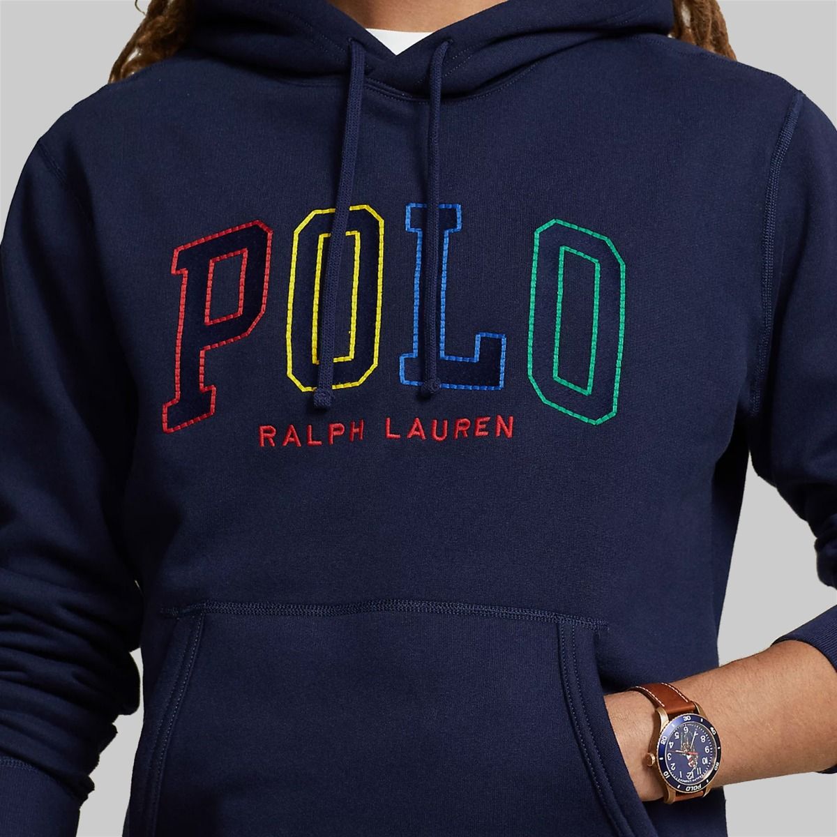 Ralph Lauren Polo Φούτερ με Πολύχρωμο Λογότυπο | Σκούρο Μπλε