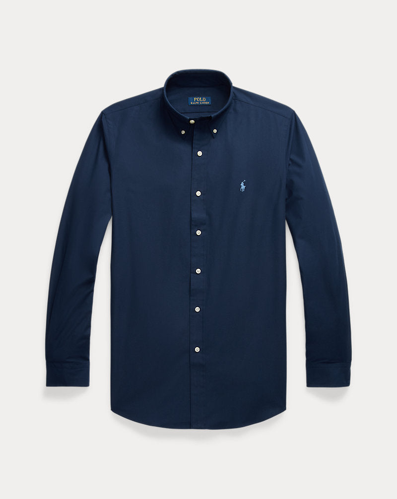 Custom Fit Hemd aus Stretchpopeline Ralph Lauren | Newport Navy, Ansicht 1