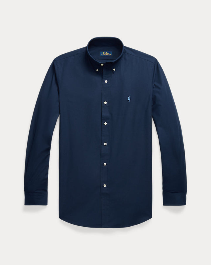 Custom Fit Hemd aus Stretchpopeline Ralph Lauren | Newport Navy, Ansicht 1