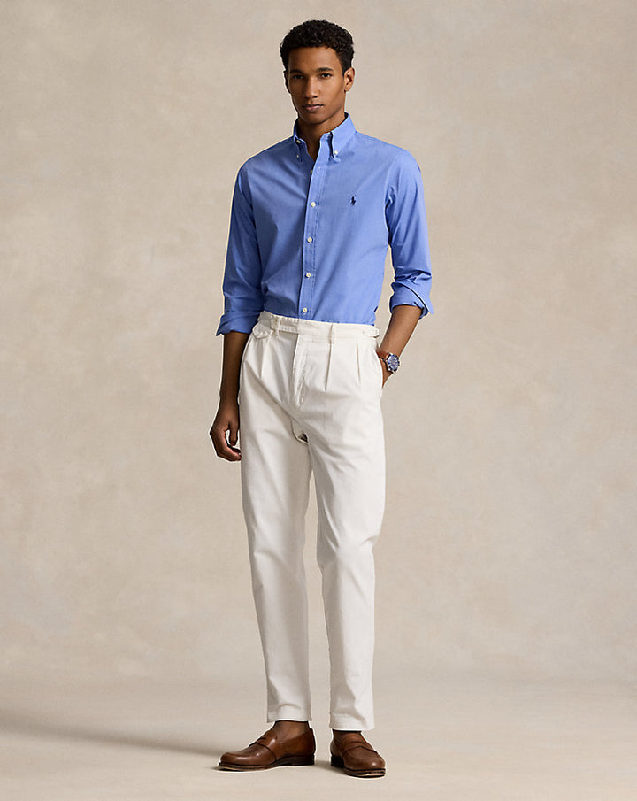 Custom Fit Hemd aus Stretchpopeline Ralph Lauren | Blue End On End, Ansicht 2