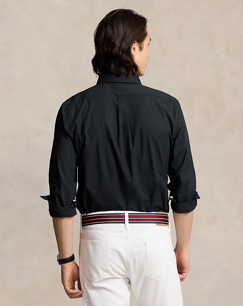 Πουκάμισο από ελαστική ποπλίνα Custom Fit Ralph Lauren | Μαύρο, όψη 1