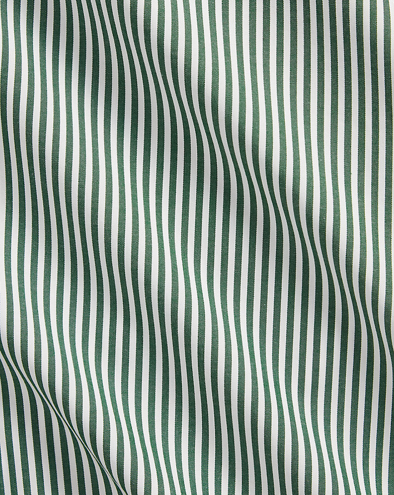 Custom Fit gestreiftes Hemd aus Stretchpopeline Ralph Lauren | Grün/Weiß, Ansicht 1