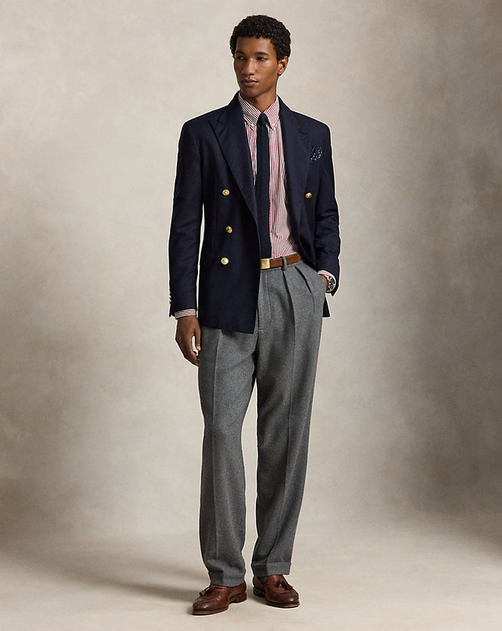 Camicia a righe in popeline stretch Custom Fit Ralph Lauren | Bordeaux/Bianco, vista 2