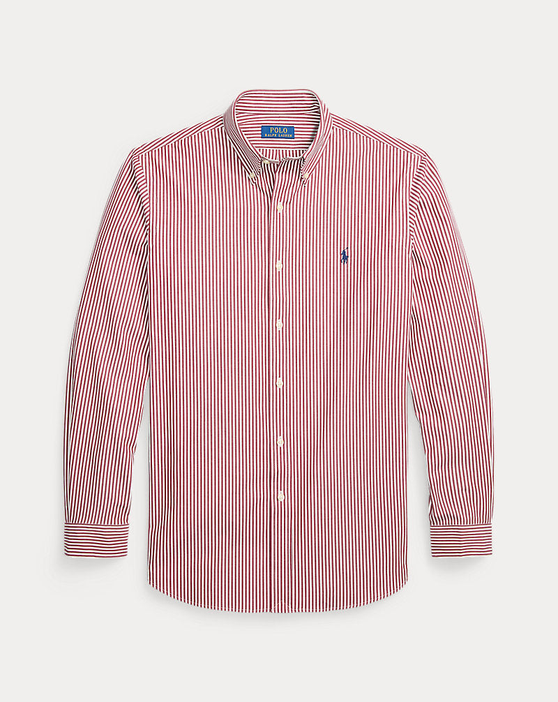 Camicia a righe in popeline stretch Custom Fit Ralph Lauren | Bordeaux/Bianco, vista 1