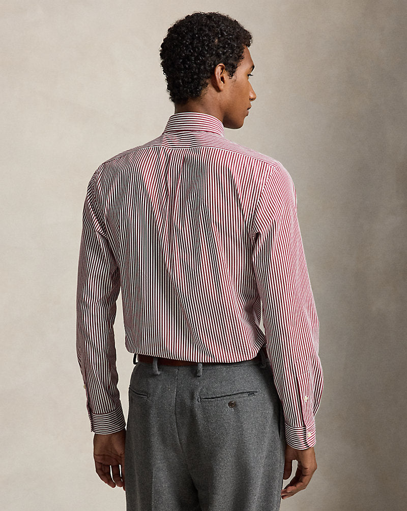 Camicia a righe in popeline stretch Custom Fit Ralph Lauren | Bordeaux/Bianco, vista 1
