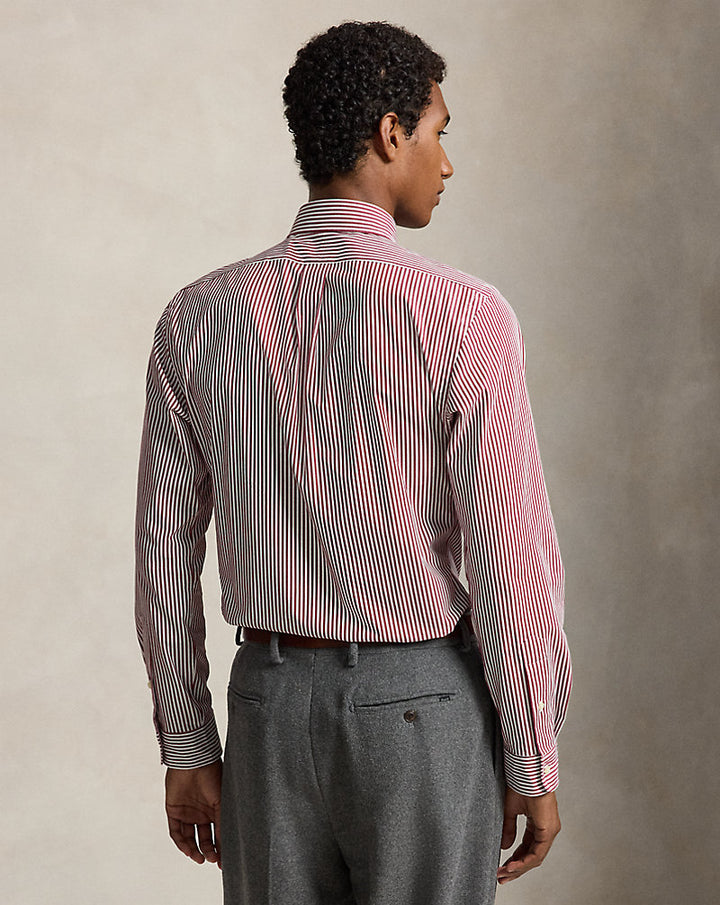 Camicia a righe in popeline stretch Custom Fit Ralph Lauren | Bordeaux/Bianco, vista 1