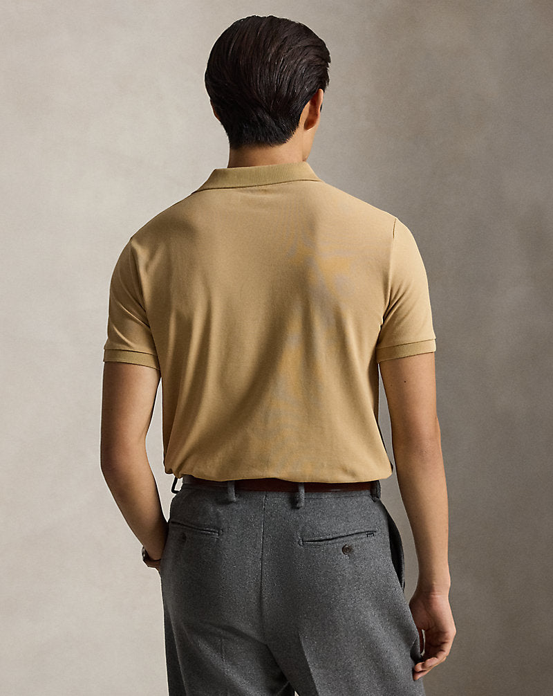 Custom Slim Fit Polo aus Stretch-Mesh Ralph Lauren | Classic Camel, Ansicht 1