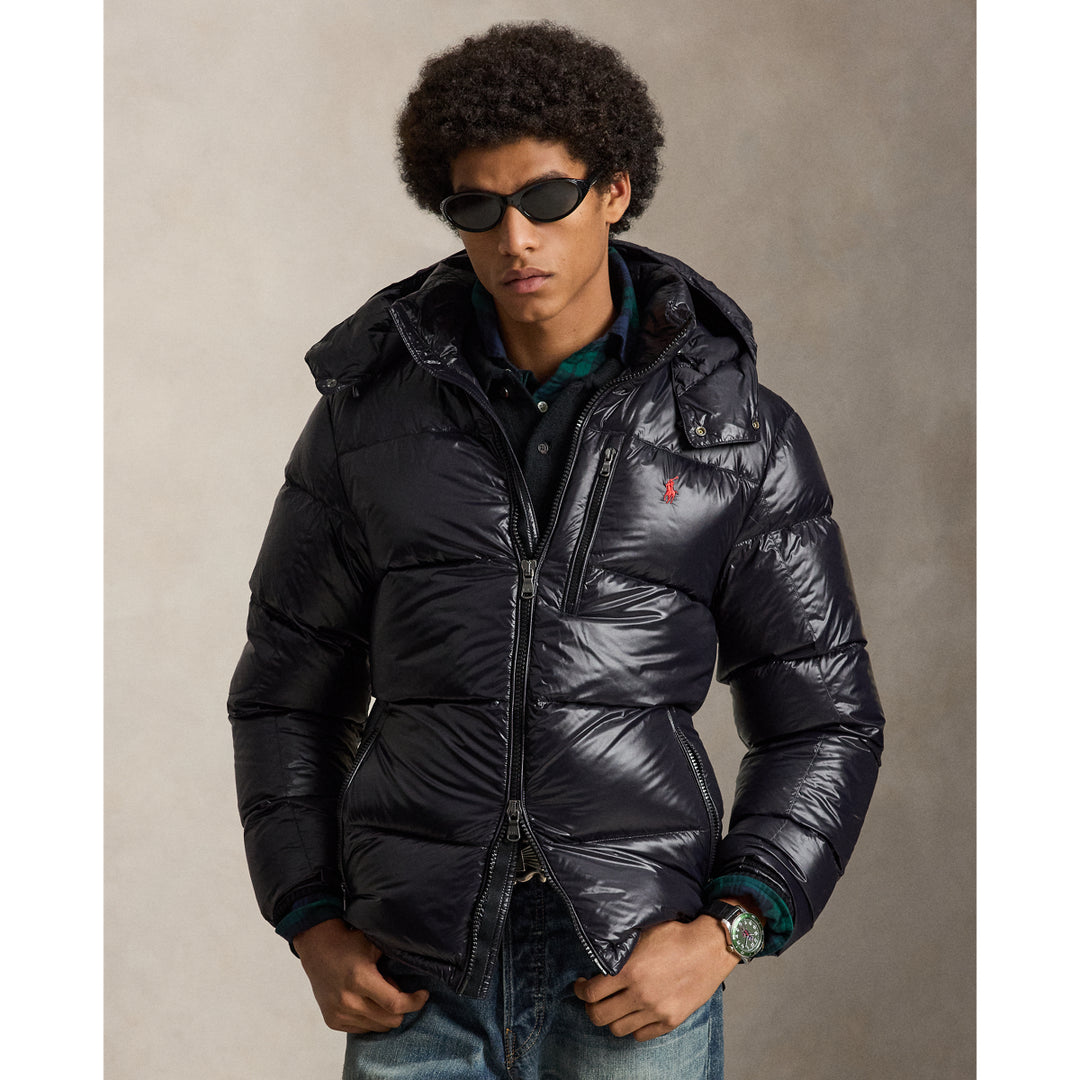 Ralph Lauren Plumífero Gorham con acabado brillante — Polo Black Glossy, vista 1