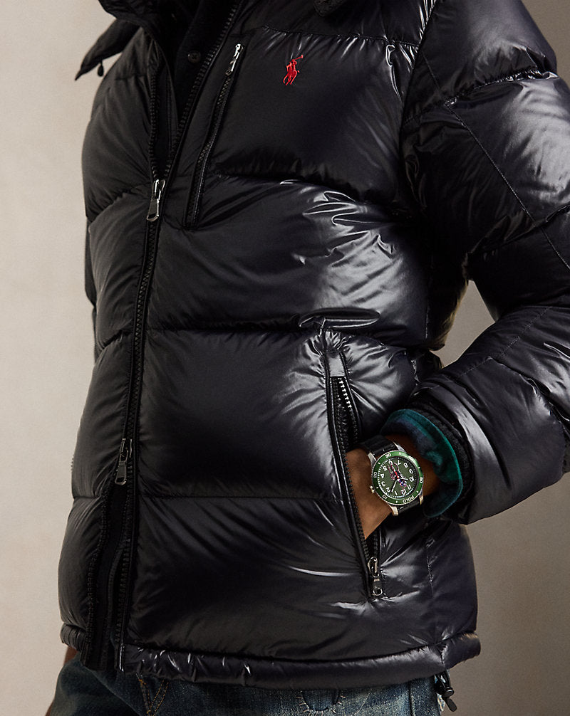 Ralph Lauren Plumífero Gorham con acabado brillante — Polo Black Glossy, vista 1