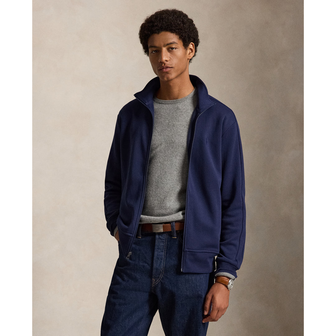 Ralph Lauren Lightweight Double-Knit Track Jacket in Newport Navy, view 1