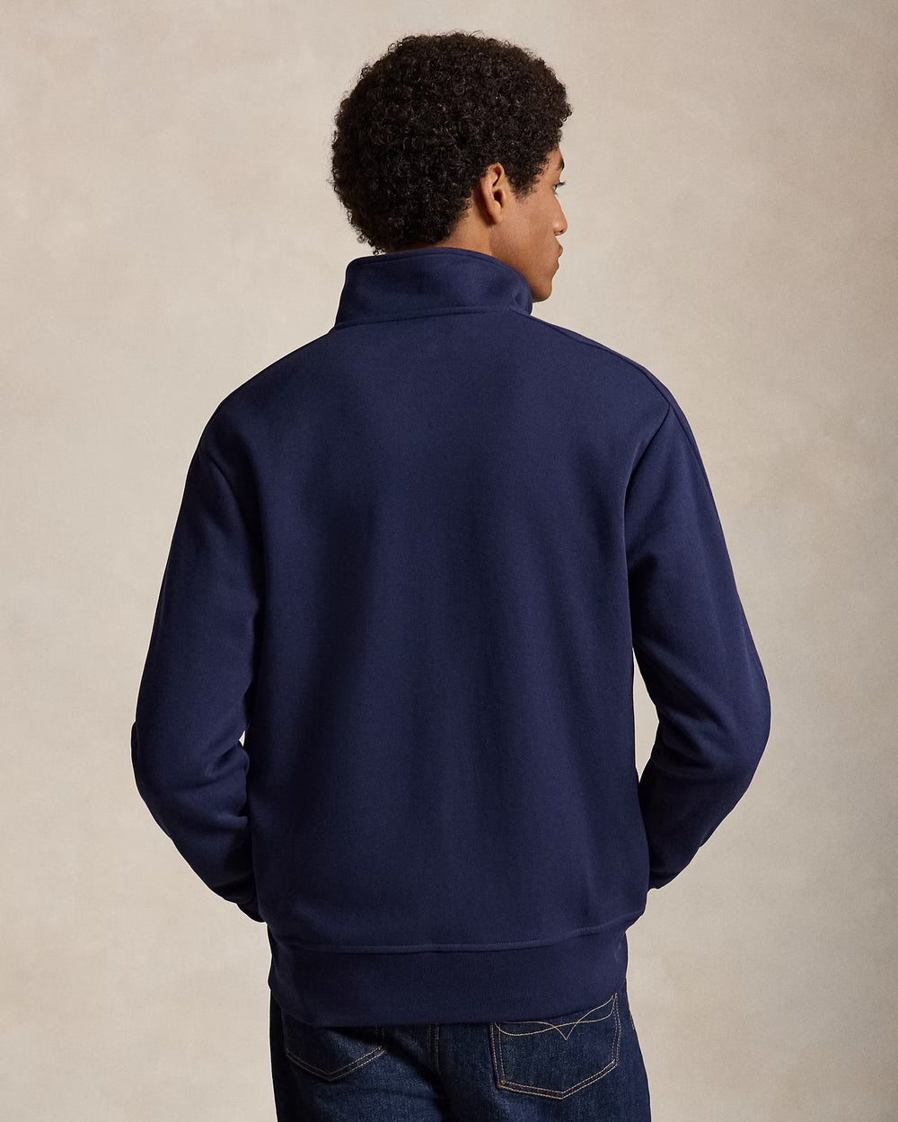 Ralph Lauren Veste de survêtement légère en double maille – Bleu marine Newport, vue 2