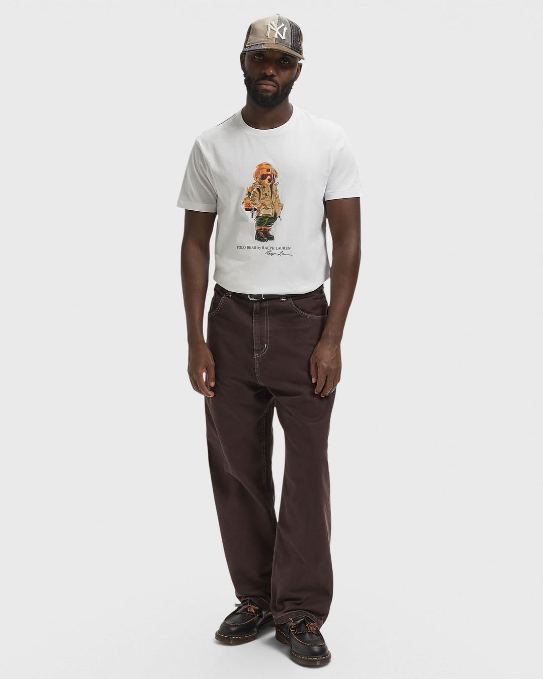 Ralph Lauren Classic Fit Polo Bear Jersey T-Shirt in White, view 2