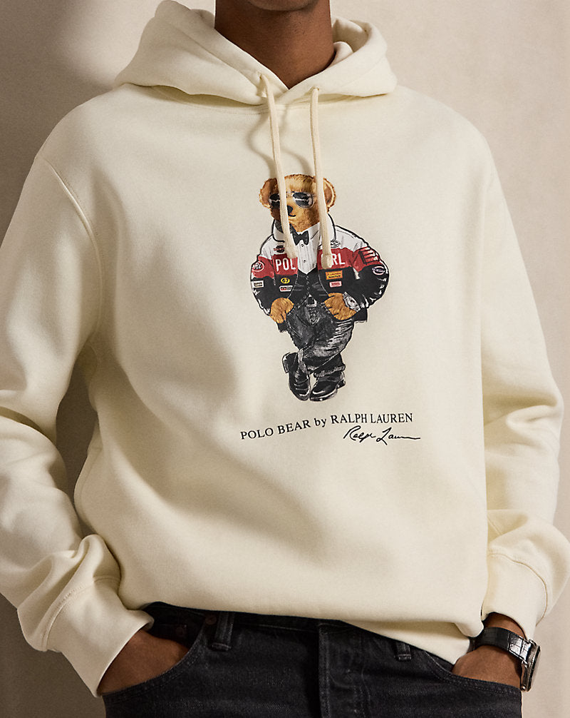 Ralph Lauren Sweat à capuche Polo Bear en molleton — Clubhouse Cream, vue 1