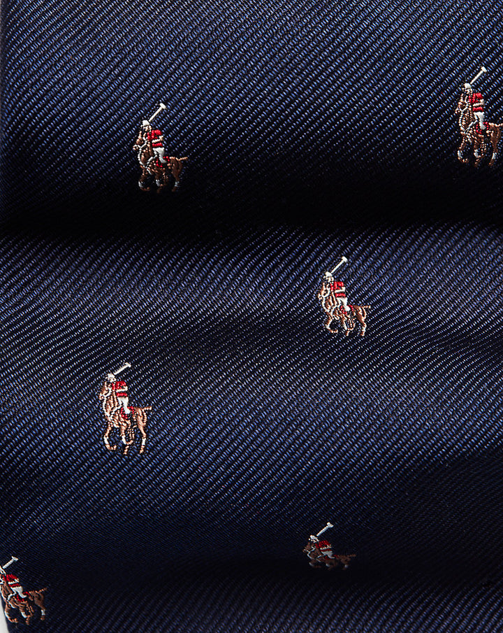 Polo Pony Krawatte aus Seidenrepp Ralph Lauren | Marineblau, Ansicht 1