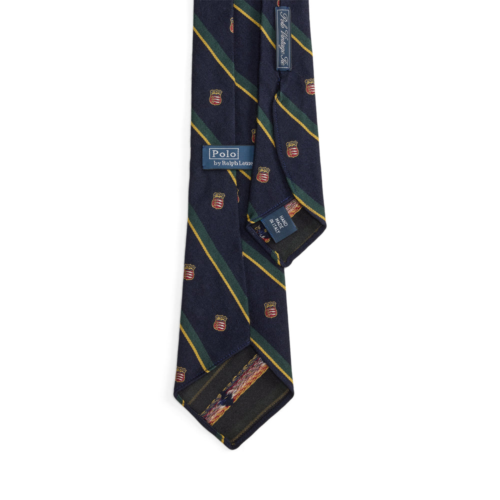Corbata club de rayas de inspiración vintage Ralph Lauren | Azul marino, vista 1