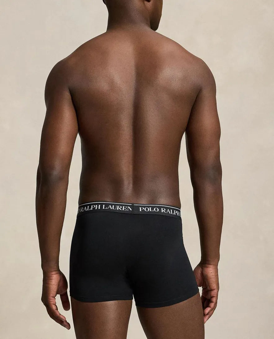 Ralph Lauren Classic Stretch-Cotton Trunk 3-Pack | Black/Green/Blue