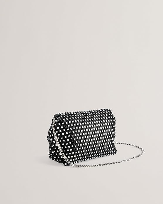 Ted Baker Glitstzi Mesh Crystal Crossbody Bag | Black