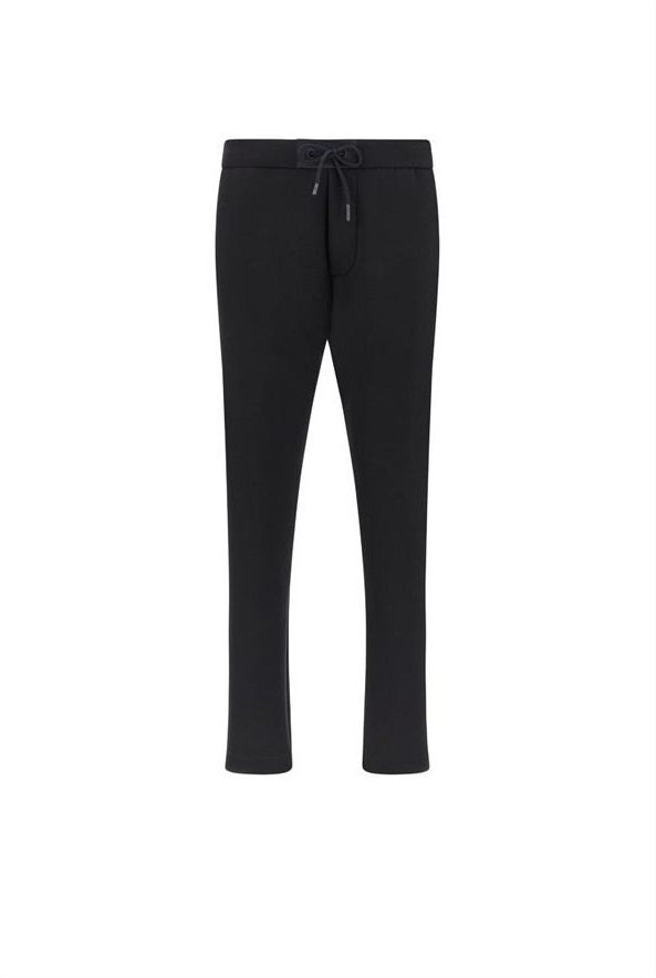 Paul &amp; Shark Supima Cotton Joggers with Logo Tape Details | Black