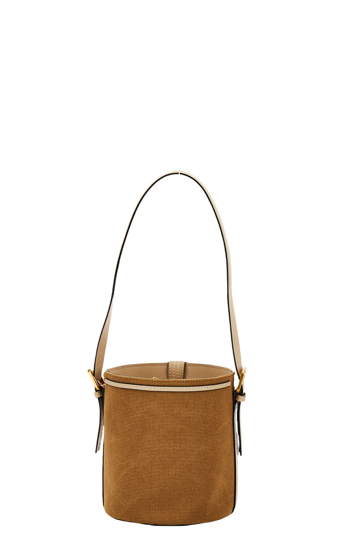 Borsa a secchiello piccola in tela lavata La Martina | Beige/Miele