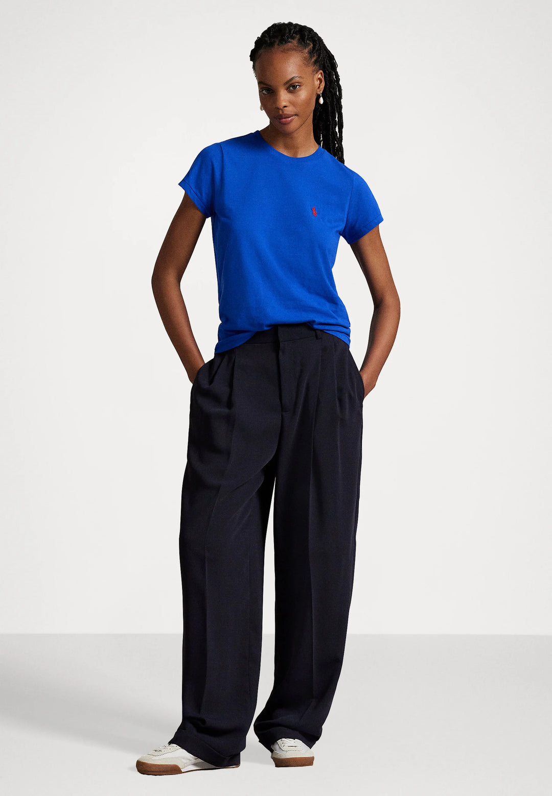 Ralph Lauren Classic Fit Cotton Jersey Women's Crewneck Tee | Colby Blue