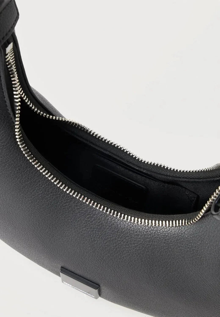 Karl Lagerfeld Box Logo Half Moon Bag | Black